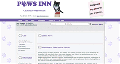 Desktop Screenshot of pawsinncatrescue.co.uk